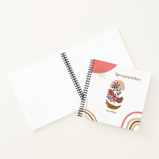 personalisierter Bohemischer Lehrer Moderner Brauc Notizblock (Innenseite)