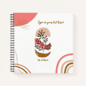 personalisierter Bohemischer Lehrer Moderner Brauc Notizblock (Vorderseite)