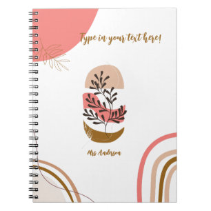 personalisierter Bohemischer Lehrer Moderner Brauc Notizblock