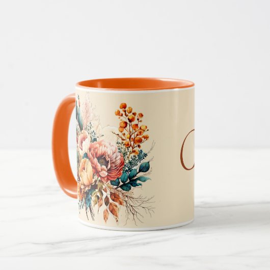 Personalisierter bohischer Fallbukett Tasse (Vorderseite Links)