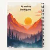 Personalisierter Boho-Bergsonnenuntergang 2 Notizblock (Rückseite)