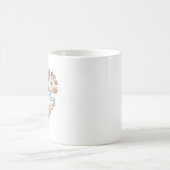 Personalisierter Boho-Blumen-Herzbecher Kaffeetasse (Mittel)