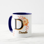 Personalisierter Boho-Blumenbecher - Benutzerdefin Tasse (Vorderseite Links)