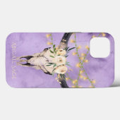 Personalisierter Boho Blumenschädel und Leuchten L Case-Mate iPhone Hülle (Rückseite (Horizontal))