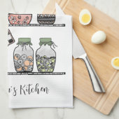 Personalisierter Boho-Chic-Farmhouse-Dekor  Geschirrtuch (Viertel Falte)