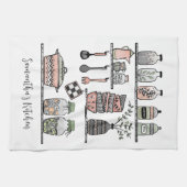 Personalisierter Boho-Chic-Farmhouse-Dekor  Geschirrtuch (Horizontal)