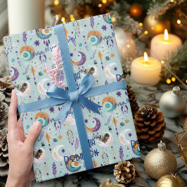 Personalisierter Boho Chic-Geschenkwrap mit Light Geschenkpapier