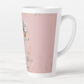 PERSONALISIERTER Boho Fox Feathers Gedenkgeschenk Milchtasse (Rechts)