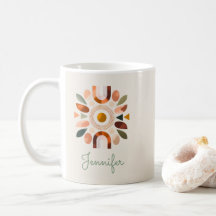 Personalisierter Boho-Muttertags-Kaffeebecher
