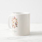 Personalisierter Boho-Muttertags-Kaffeebecher Kaffeetasse (Vorderseite Links)