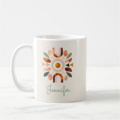 Personalisierter Boho-Muttertags-Kaffeebecher Kaffeetasse (Links)
