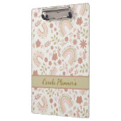 Personalisierter Boho-Regenbogen Klemmbrett (Links)