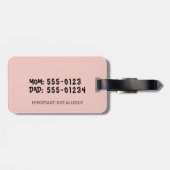 Personalisierter Boho-Regenbogen-Windeltaschenanhä Gepäckanhänger (Rückseite horizontal)