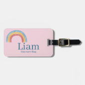 Personalisierter Boho-Regenbogen-Windeltaschenanhä Gepäckanhänger (Vorderseite horizontal)