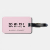 Personalisierter Boho-Regenbogen-Windeltaschenanhä Gepäckanhänger (Rückseite horizontal)