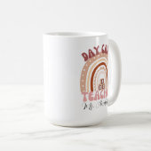Personalisierter Boho-Regenbogenlehrer Kaffeetasse (VorderseiteRechts)