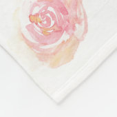 Personalisierter boho schicke Wasserfarbengeblümte Fleecedecke (Ecke)