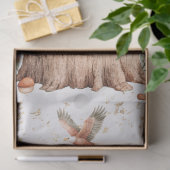 Personalisierter Boho-Wald-Babyshower-Hintergrund Seidenpapier (Geschenk)