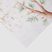 Personalisierter Boho-Wald-Babyshower-Hintergrund Seidenpapier (Ausschnitt)