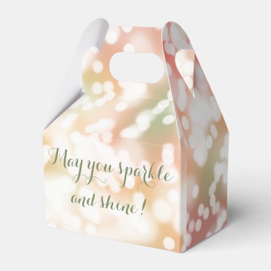 Personalisierter Bokeh Lichter Geschenkschachtel (Rückseite)