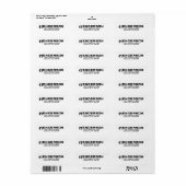 Personalisierter BOLD-Name Adresse Staat (Vorne)