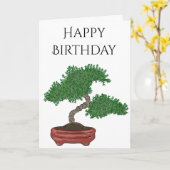 Personalisierter Bonsai-Tree Karte (Gelbe Blume)