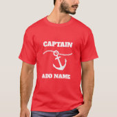 Personalisierter Boots-Kapitän Name T-Shirt (Vorderseite)