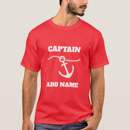 Personalisierter Boots-Kapitän Name T-Shirt