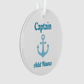 Personalisierter Bootsführer Anchor Ornament (Vorderseite)