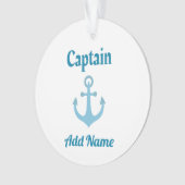 Personalisierter Bootsführer Anchor Ornament (Vorderseite)
