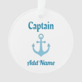 Personalisierter Bootsführer Anchor Ornament (Vorderseite)