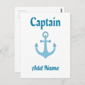 Personalisierter Bootsführer Anchor Postkarte (Vorne/Hinten)
