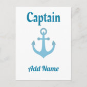 Personalisierter Bootsführer Anchor Postkarte (Vorderseite)