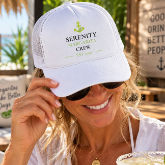 Personalisierter Bootsname Margarita Crew Nautical Truckerkappe