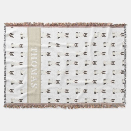 Personalisierter Border Collie Decke (Vorderseite)