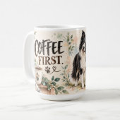 Personalisierter Border Collie Kaffeetasse (Vorderseite Links)