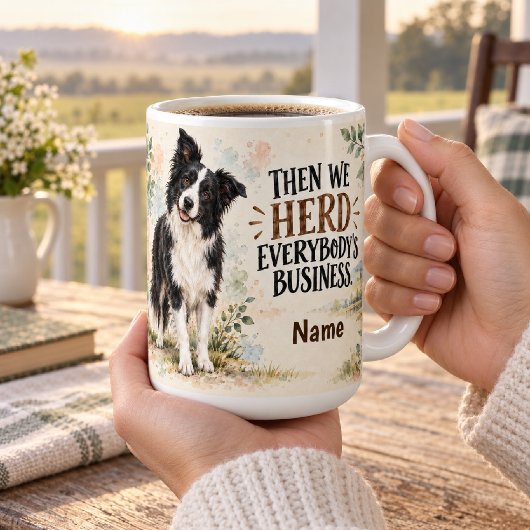 Personalisierter Border Collie Kaffeetasse