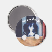 Personalisierter Border Collie Welpe Magnet (Vorderseite/Rückseite)