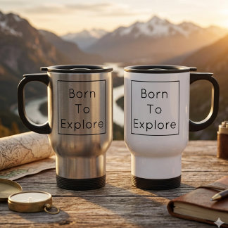 Personalisierter Born To Explore Reisebecher