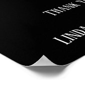 Personalisierter Boss Day danke Ihnen Geschenkbüro Poster (Ecke)