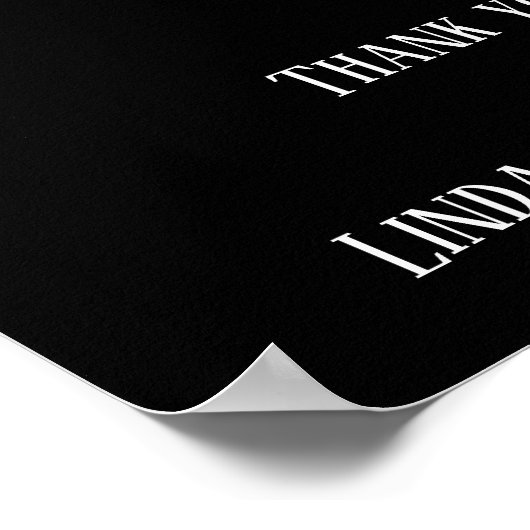 Personalisierter Boss Day danke Ihnen Geschenkbüro Poster (Ecke)