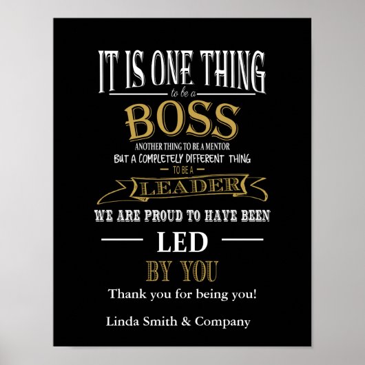 Personalisierter Boss Day Poster (Vorne)