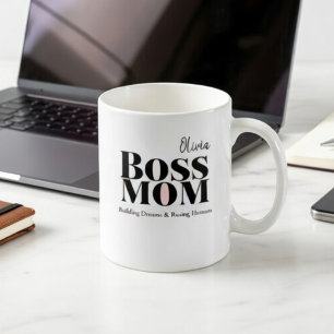 Personalisierter Boss Mom Becher – Benutzerdefinie Kaffeetasse