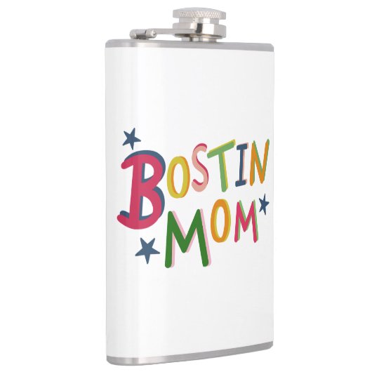 Personalisierter Bostin Mum Black Country Hip Flas Flachmann (Rechts)