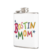 Personalisierter Bostin Mum Black Country Hip Flas Flachmann (Links)