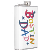 Personalisierter Bostin Vater Schwarzes Land Flasc Flachmann (Rechts)