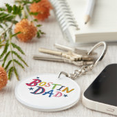 Personalisierter Bostin-Vater-Schwarzland-Schlüsse Schlüsselanhänger (Vorderseite rechts)