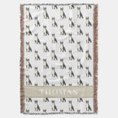 Personalisierter Boston Terrier Decke (Vorderseite Vertikal)