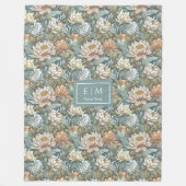 Personalisierter botanischer Ausdruck im Morris-St Fleecedecke (Vorderseite)