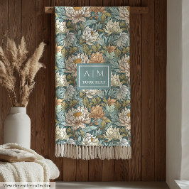 Personalisierter botanischer Ausdruck im Morris-St Fleecedecke